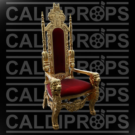 Large gold / Santas Throne Chair Hire CT-002