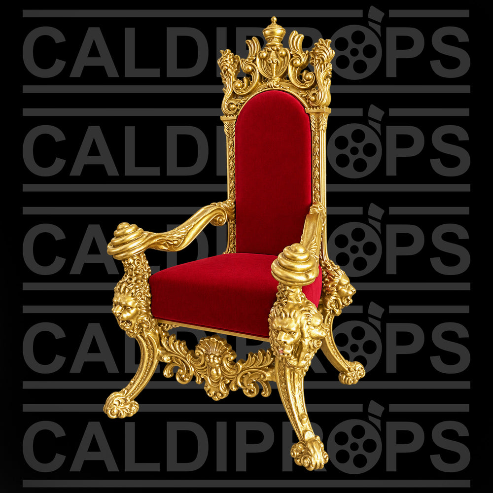 Large Red  / Gold Throne Hire - CT001